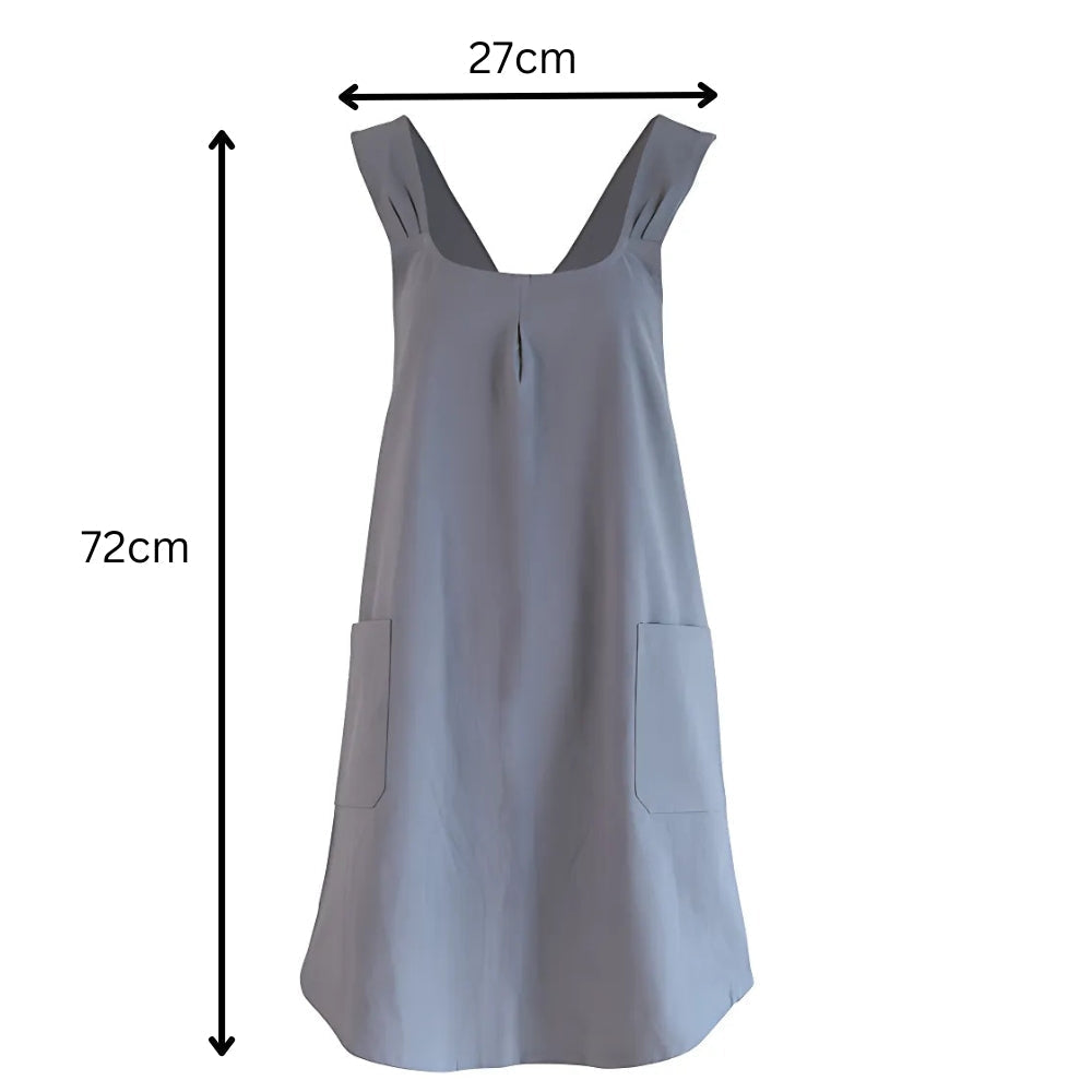 Nari Korean-Inspired Cross-Back Apron Gray