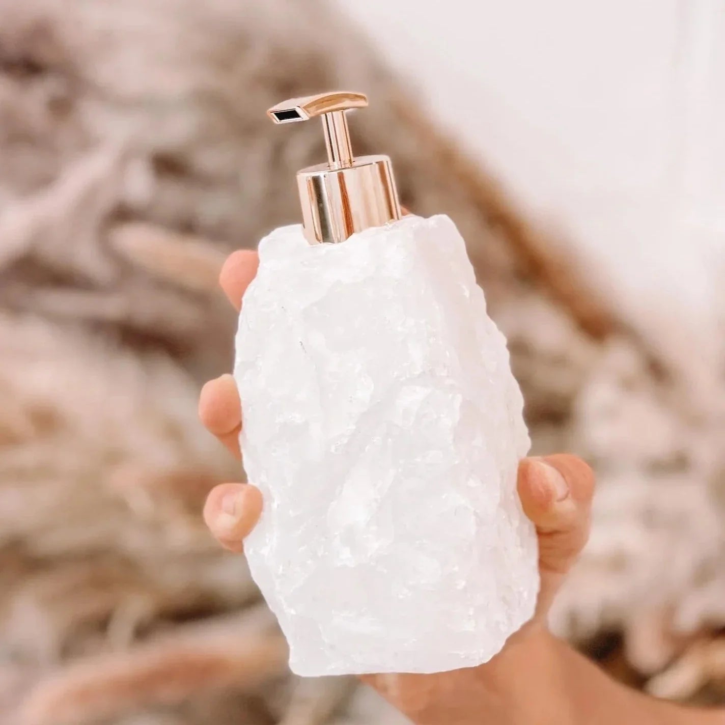 Crystal Soap Dispenser White Quartz