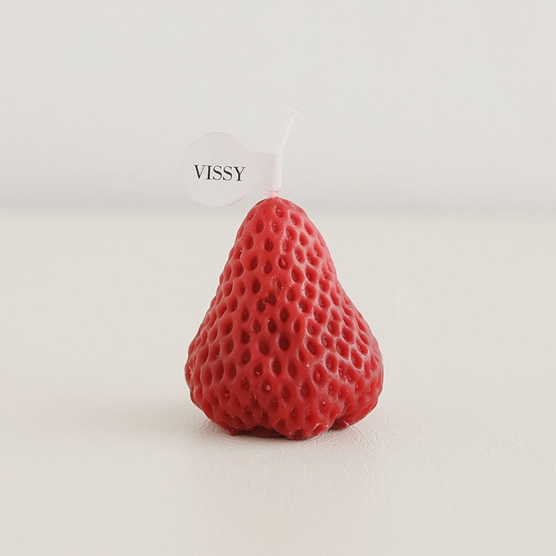 Cactus and Berries Soy Wax Decorative Candle Red