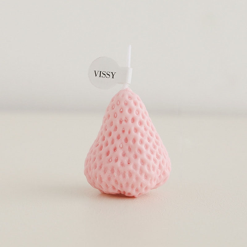 Cactus and Berries Soy Wax Decorative Candle Pink