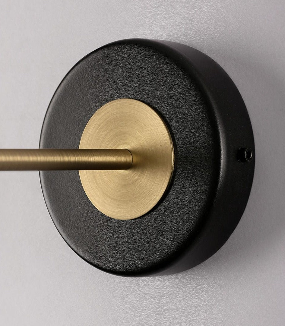 Calibre Black & Brass Suspended Metal Wall Lamp