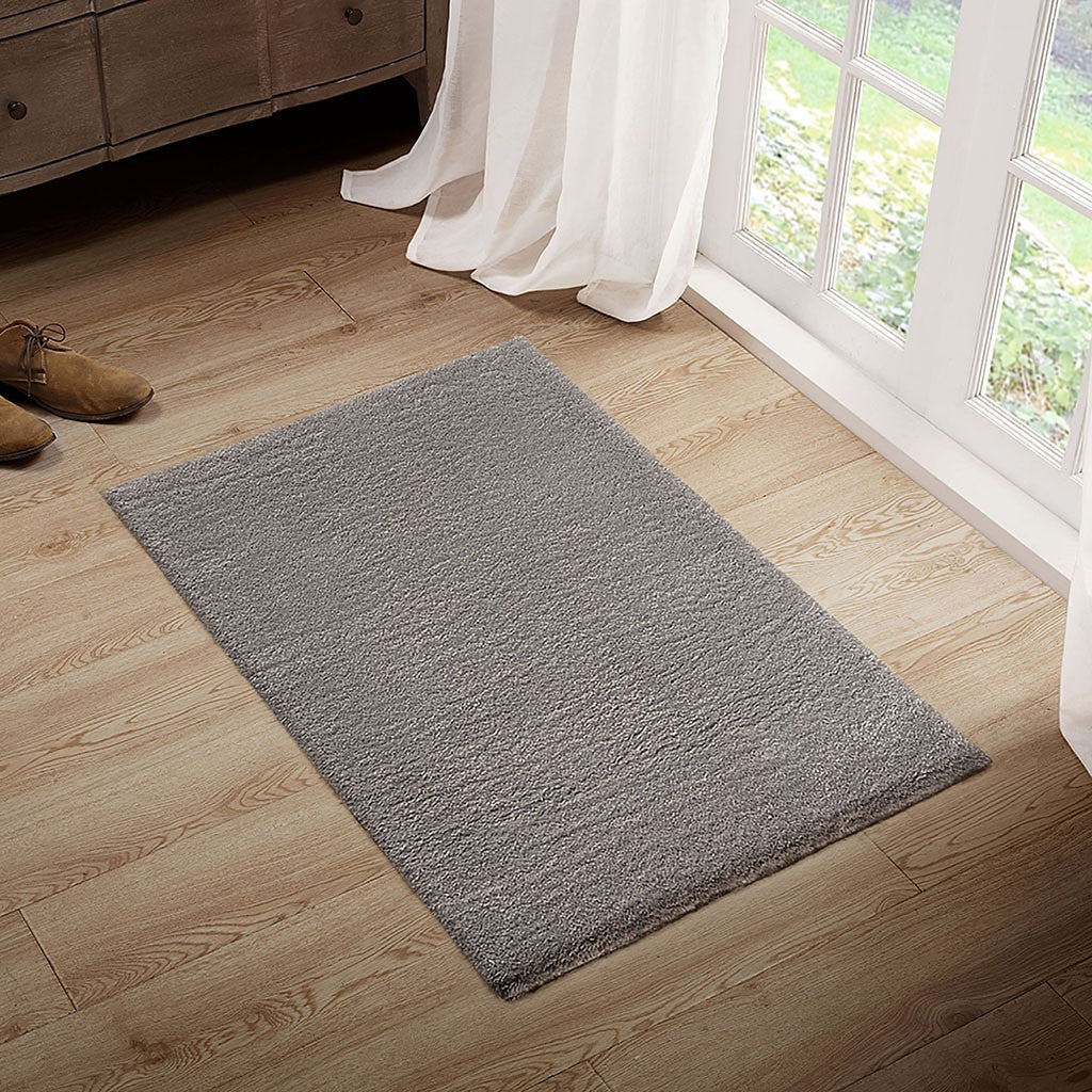 Camdyn Super Soft Polyester Shag Area Rug 3x4' Grey