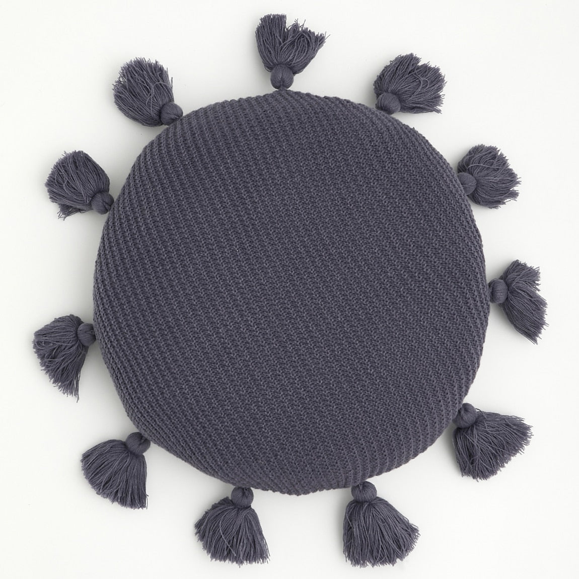 Cami Round Tassel 15 inch Pillow navy 40x40cm