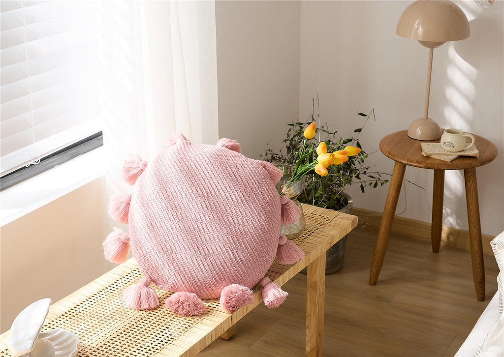 Cami Round Tassel 15 inch Pillow