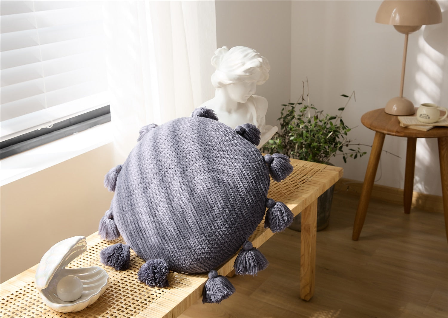 Cami Round Tassel 15 inch Pillow