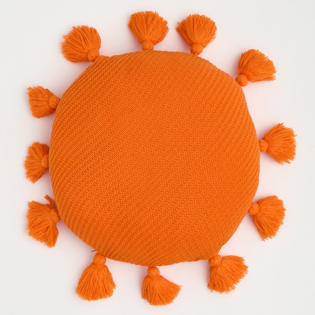 Cami Round Tassel 15 inch Pillow orange 40x40cm
