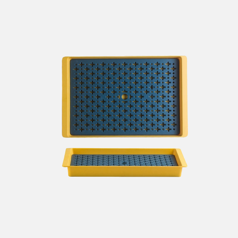 Camper Drain Storage Trays Yellow Blue
