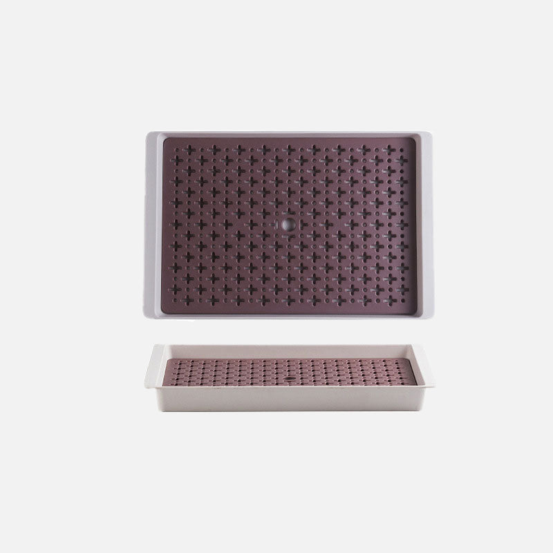 Camper Drain Storage Trays Ivory Plum