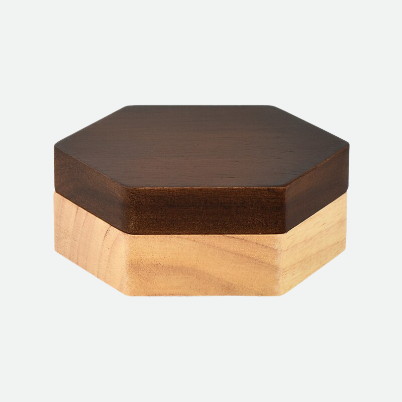 Cana 2-Tone Wooden Ashtray Polygon Large