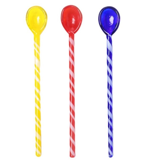Candy Cane Glass Stirrer Set Candy Cane Primary