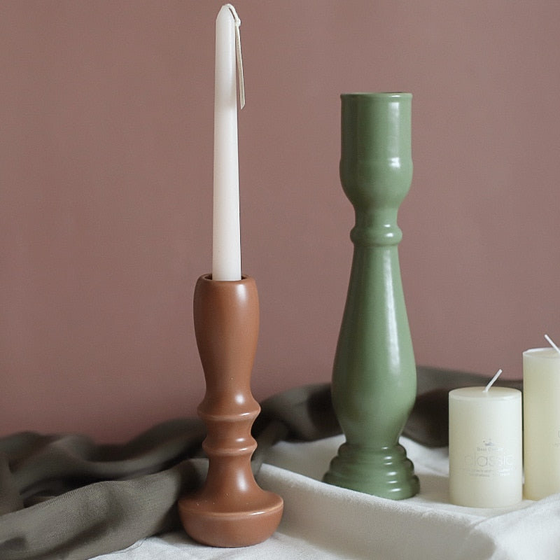 Candy Glazed Ceramic Candle Holders