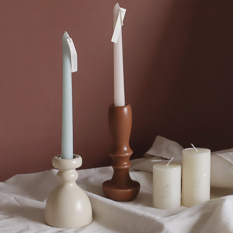 Candy Glazed Ceramic Candle Holders