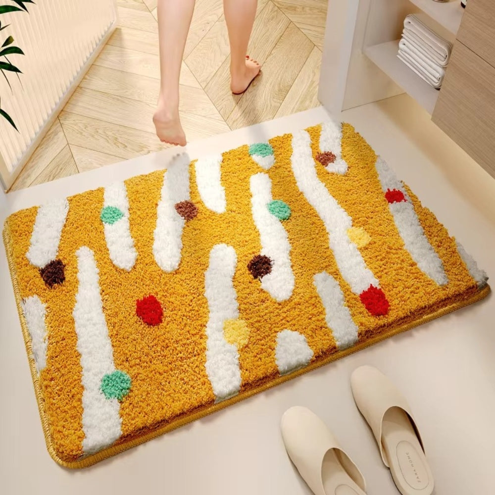 Candy Color Clash Bath Mat Golden Glow