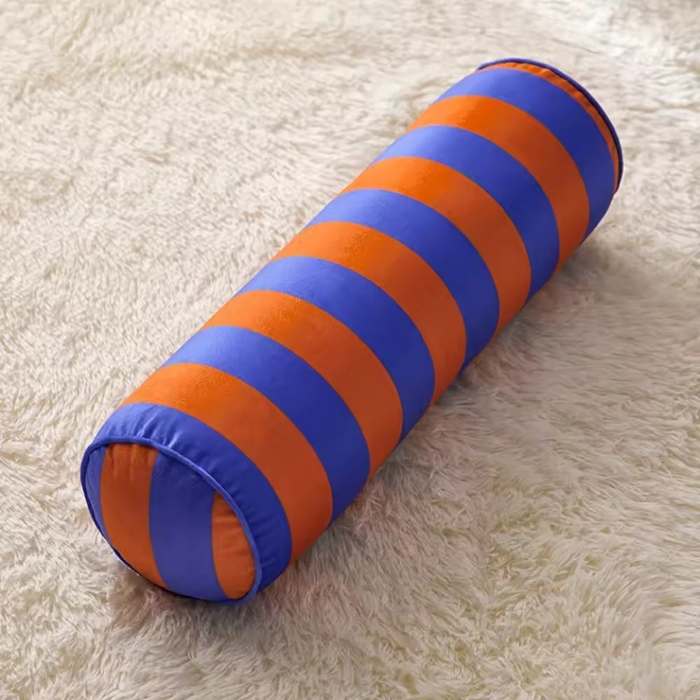 Candy Stripe Cylindrical Cushion Blue Candy