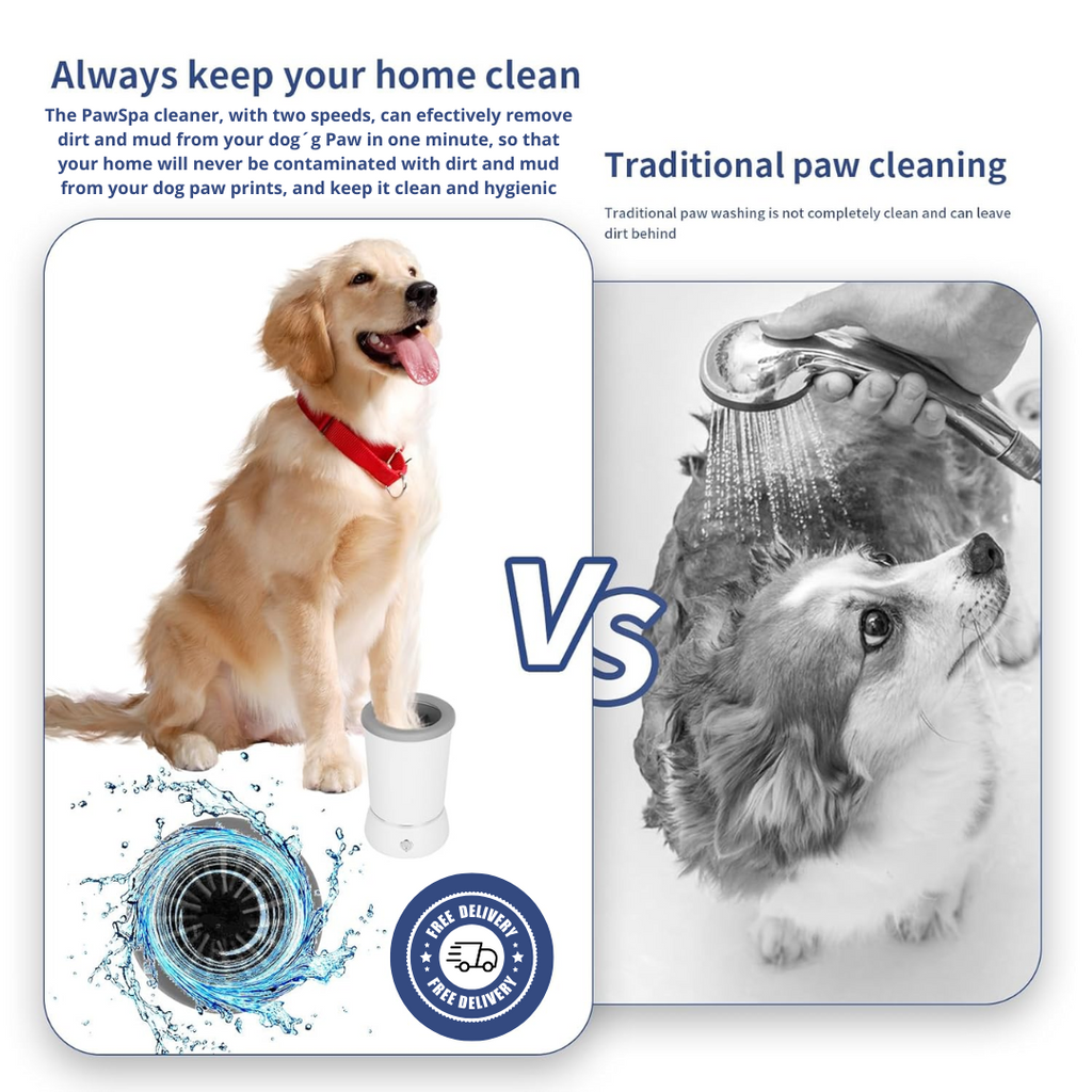 PawLuxe™ Pro — Electric Paw Cleaner & Massager
