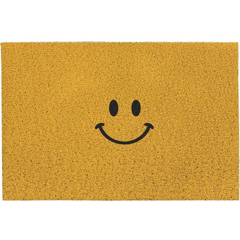 Cartoon Colored Indoor / Outdoor Rug Happy