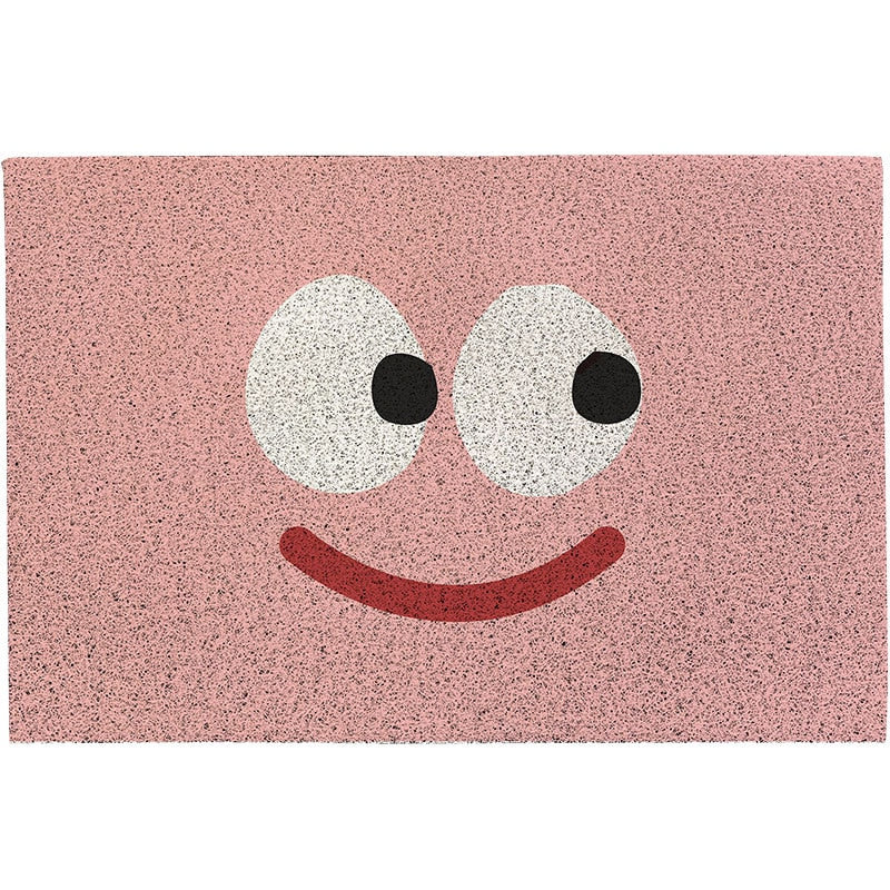 Cartoon Colored Indoor / Outdoor Rug Big Eyes