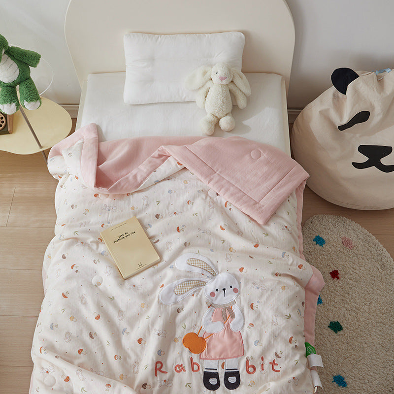 Cartoon Toddler Comforter – Soft Cotton Gauze Quilt