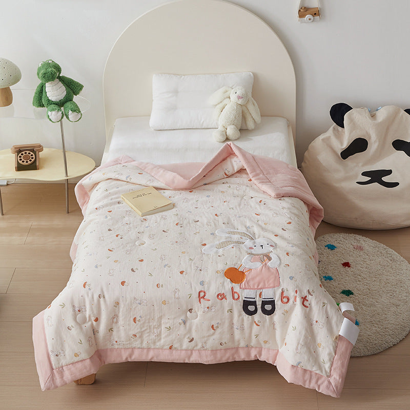 Cartoon Toddler Comforter – Soft Cotton Gauze Quilt