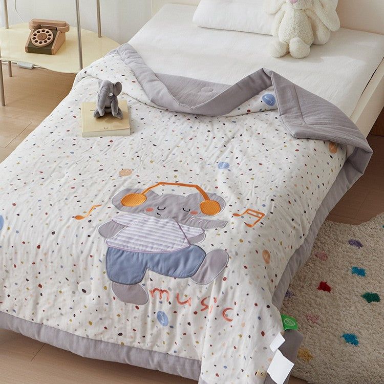 Cartoon Toddler Comforter – Soft Cotton Gauze Quilt