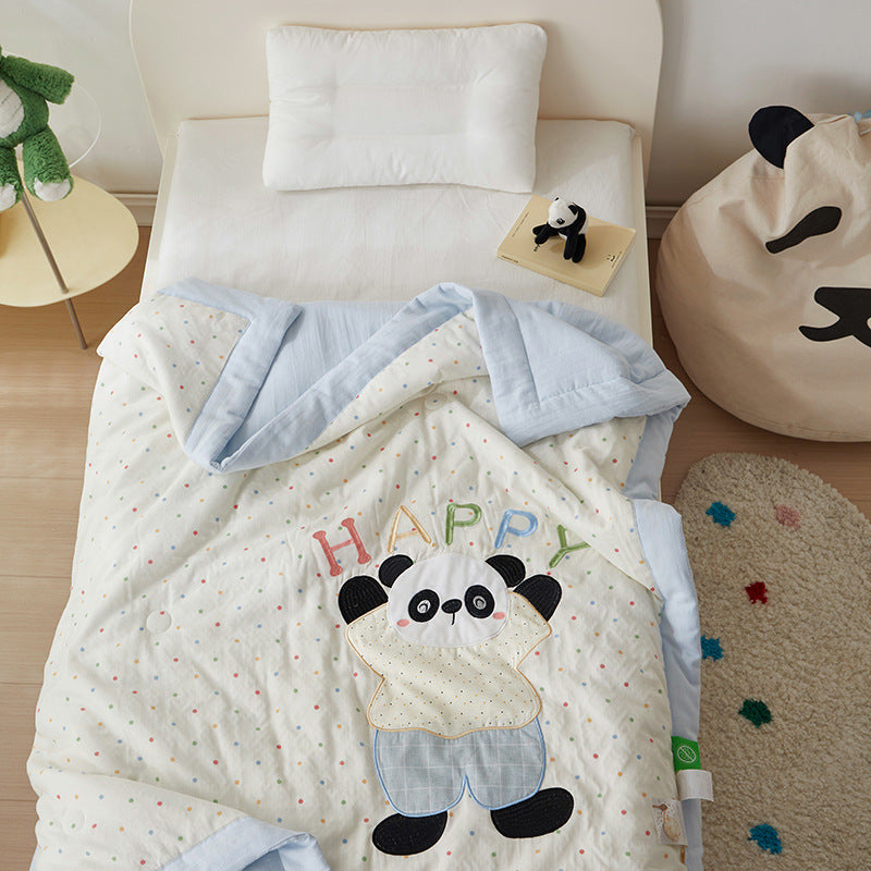 Cartoon Toddler Comforter – Soft Cotton Gauze Quilt