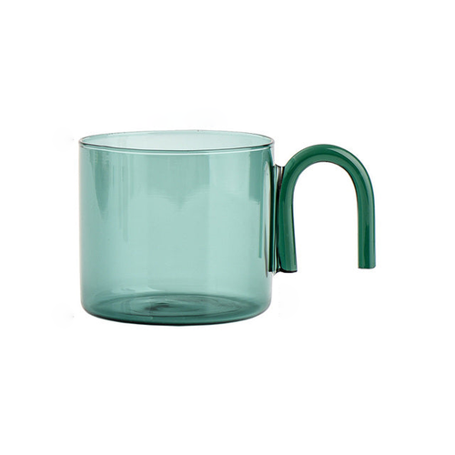 Casio Contrast Handle Tinted Glass Cups Green