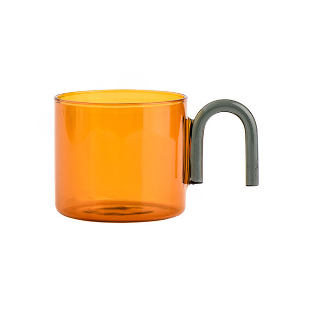 Casio Contrast Handle Tinted Glass Cups Amber