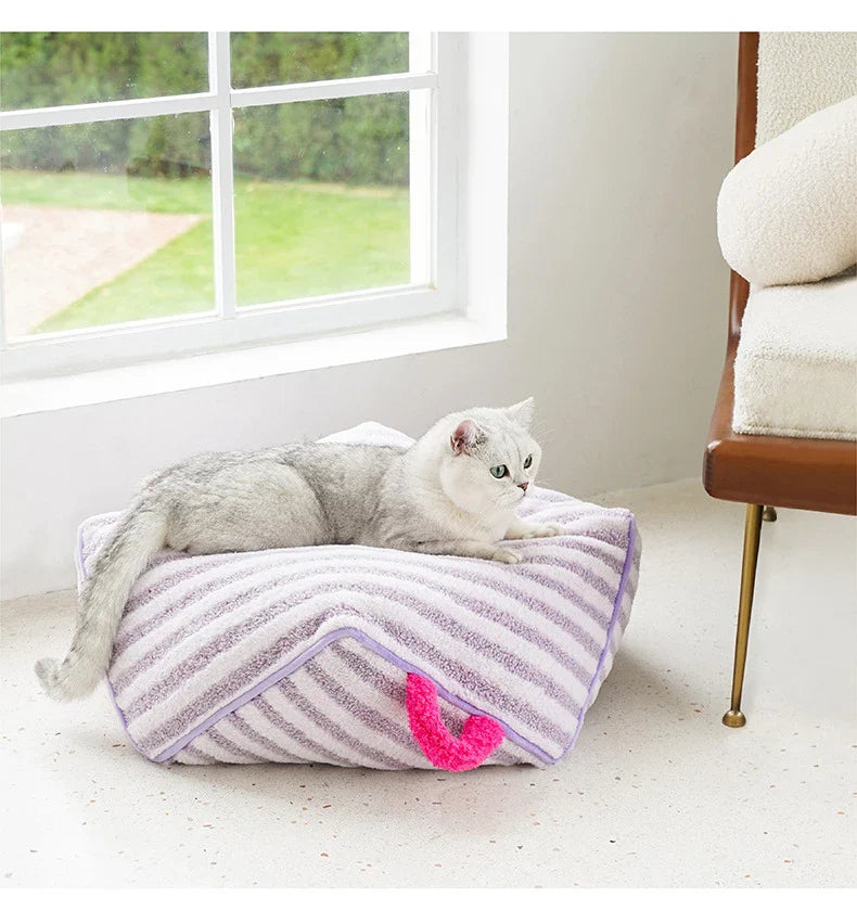 Cozy Stripes Pet Lounge Sofa