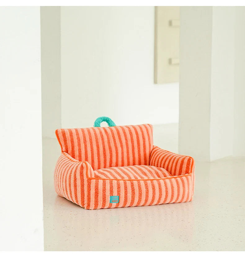 Cozy Stripes Pet Lounge Sofa