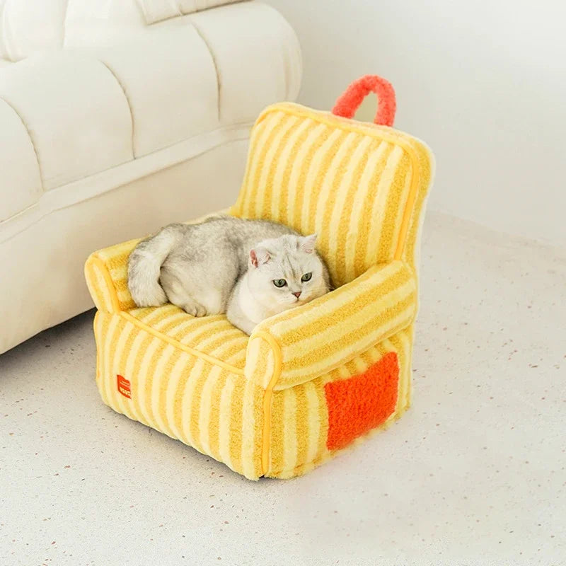 Cozy Stripes Pet Lounge Sofa