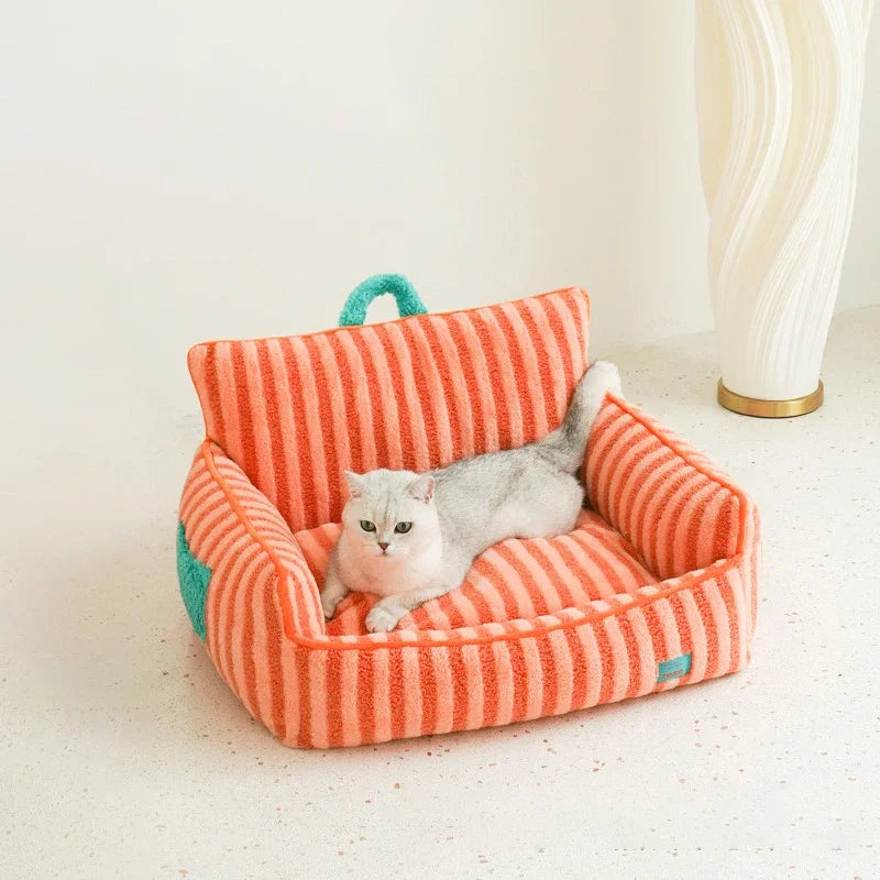 Cozy Stripes Pet Lounge Sofa