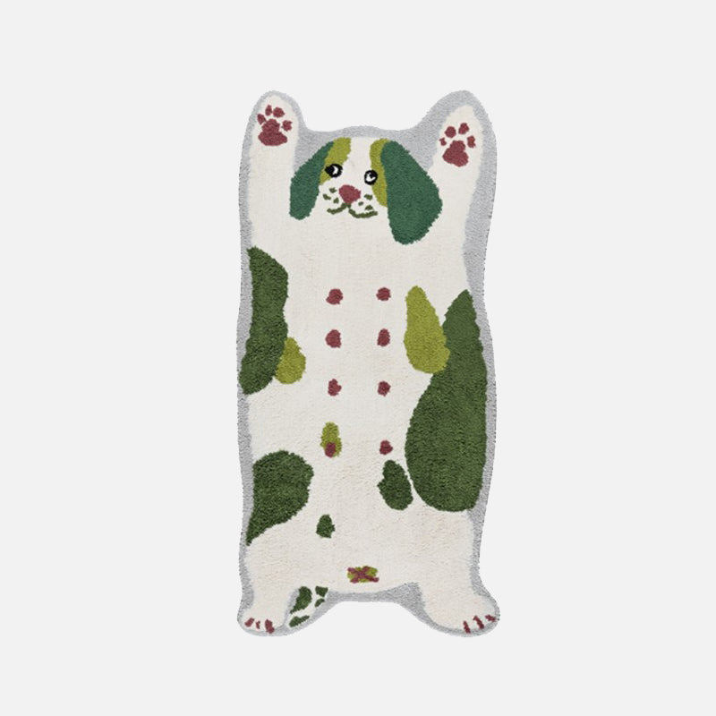 Cats & Dogs Tufted Area Rug Ivory Pine