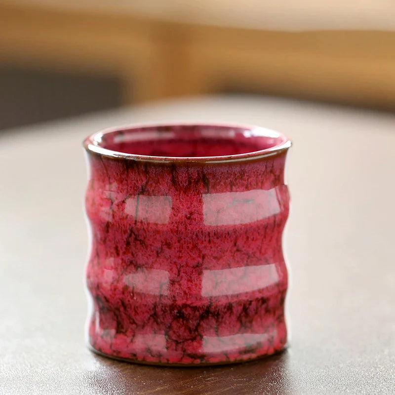 Celestial Glaze Tea Cup Red