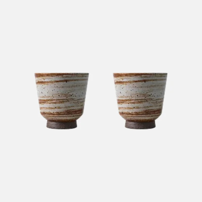 Sienna Spiral Artisan Teacup 2 Piece Set