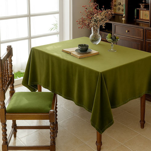 Château Olive Velvet Tablecloth Rectangular 23.6"×23.6"