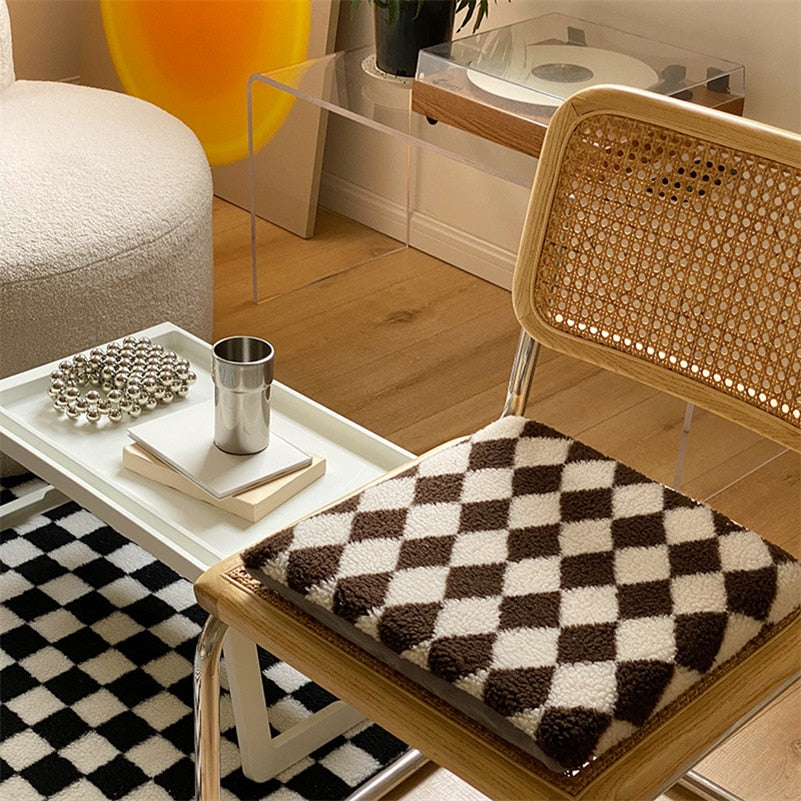 Checkerboard Diamond Seat Cushions Brow