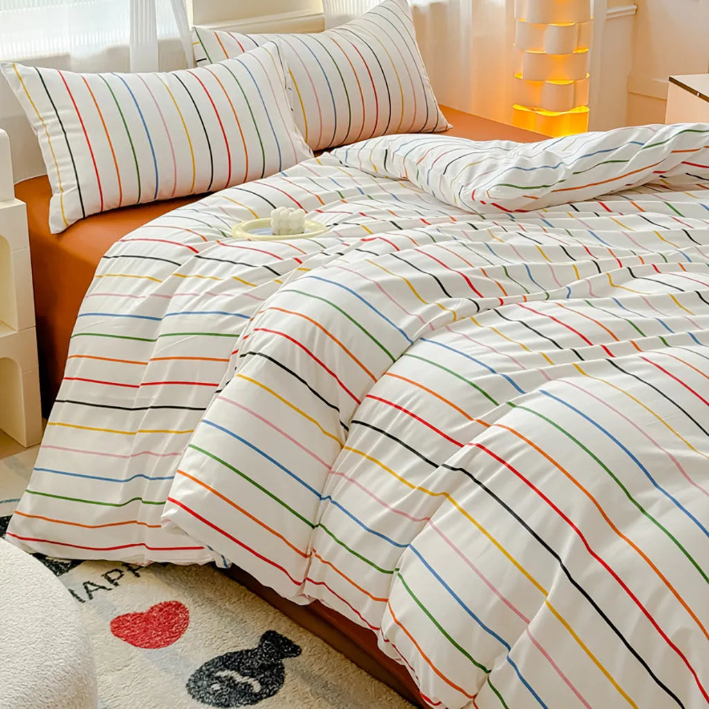 Cheerful Striped Bedding Set