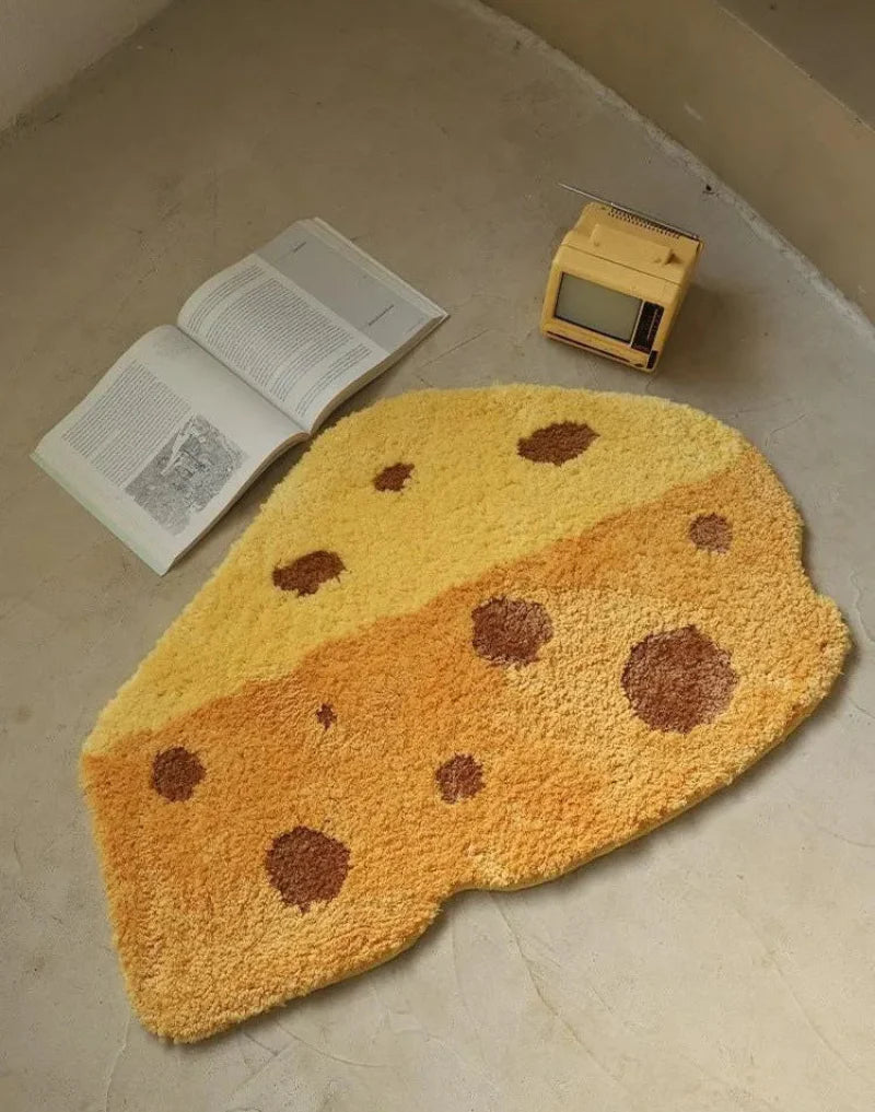 Cheesy Slice Tufted Floor Mat