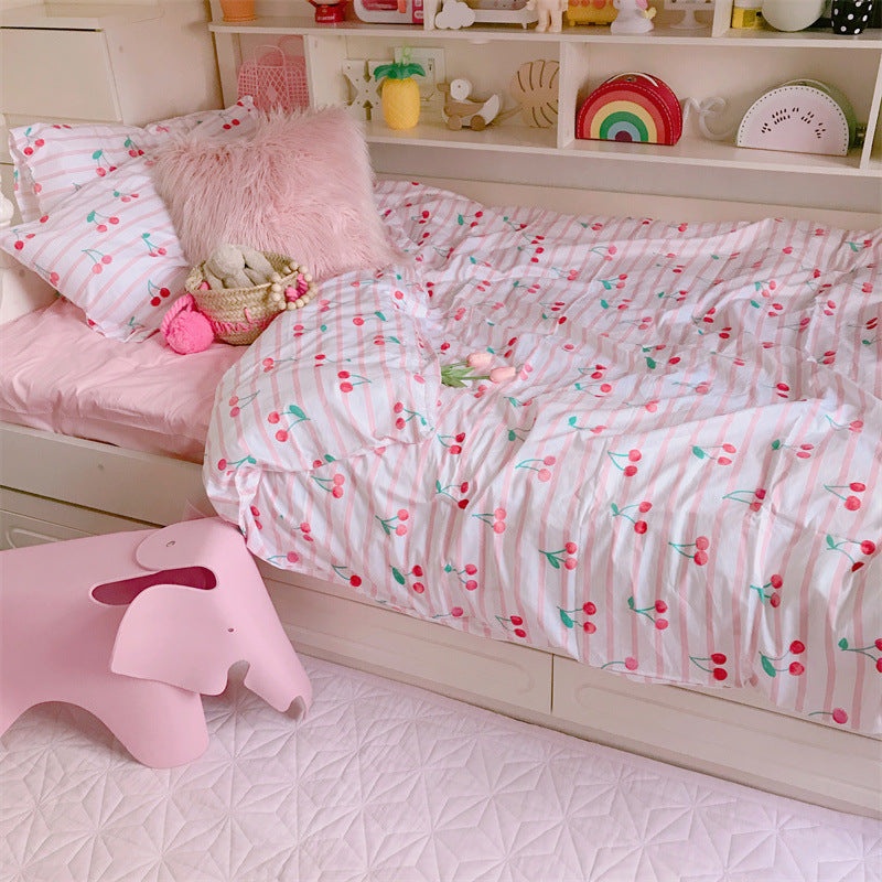 Cherry Print Pima Cotton Duvet Cover