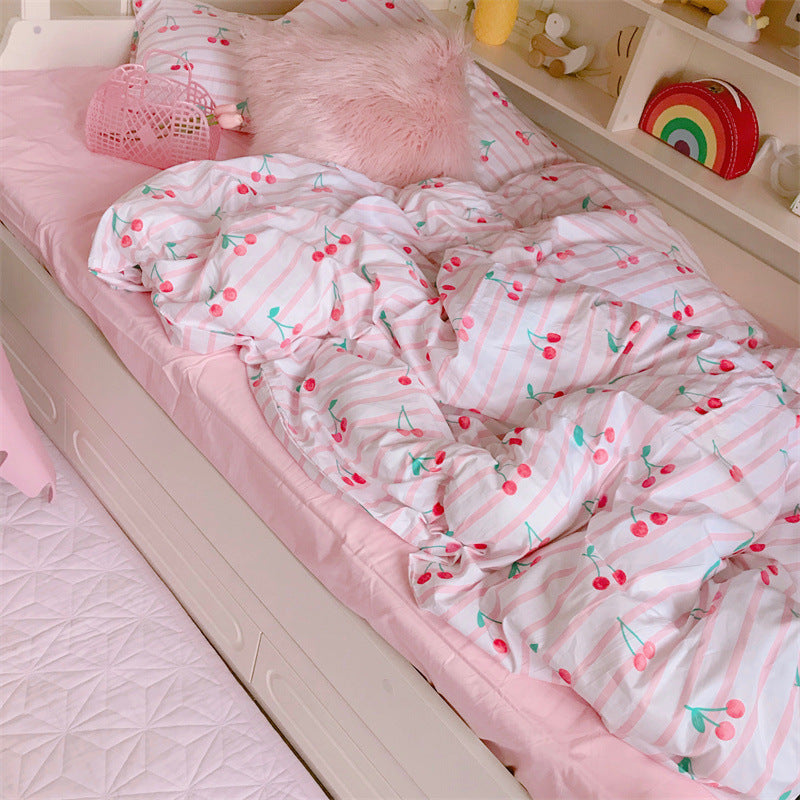 Cherry Print Pima Cotton Duvet Cover