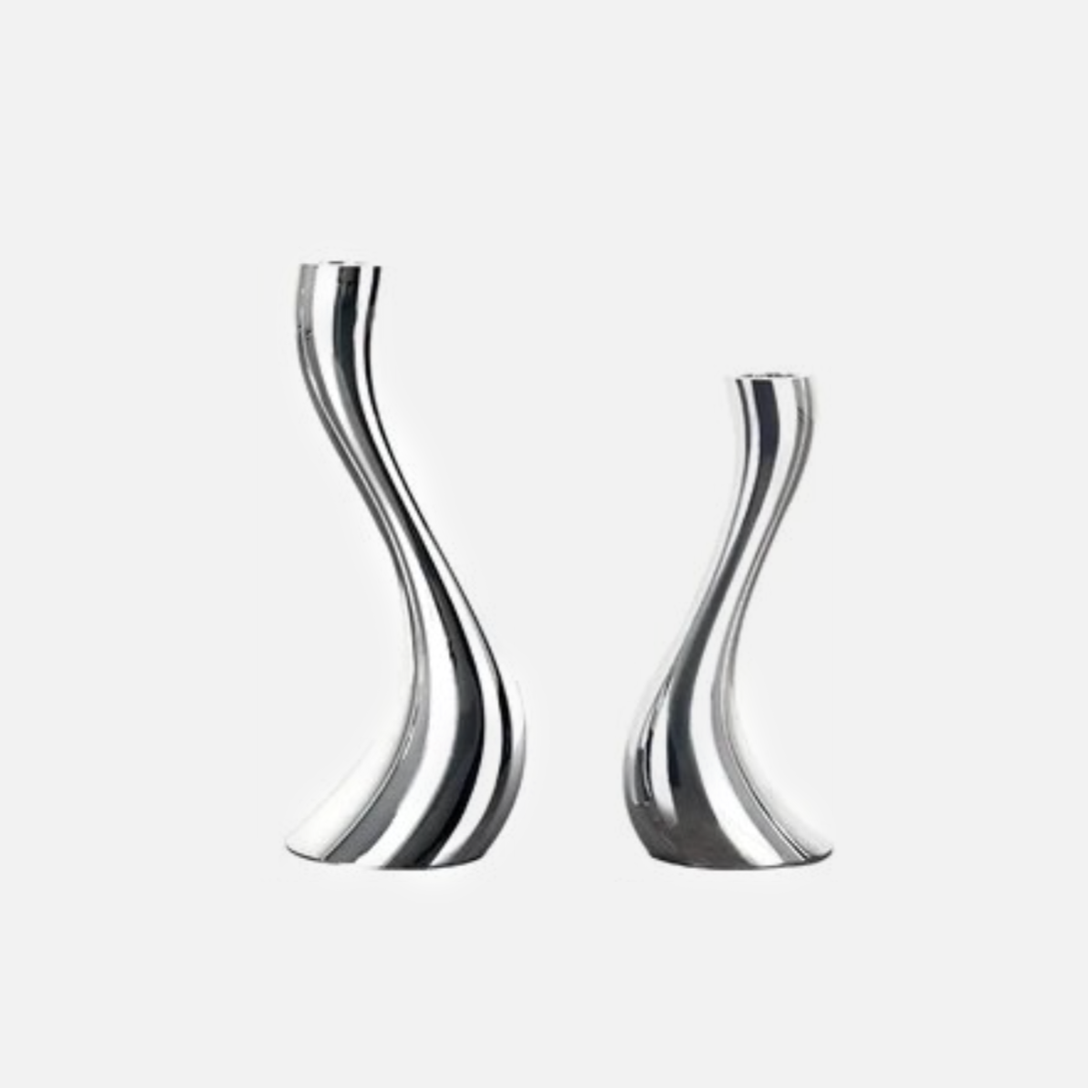 Chrome Wave Candle Holders - Final Sale