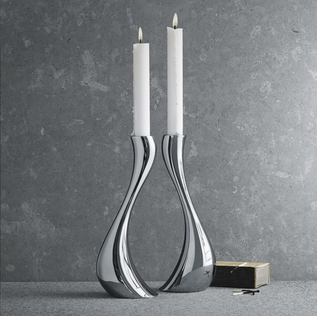 Chrome Wave Candle Holders - Final Sale