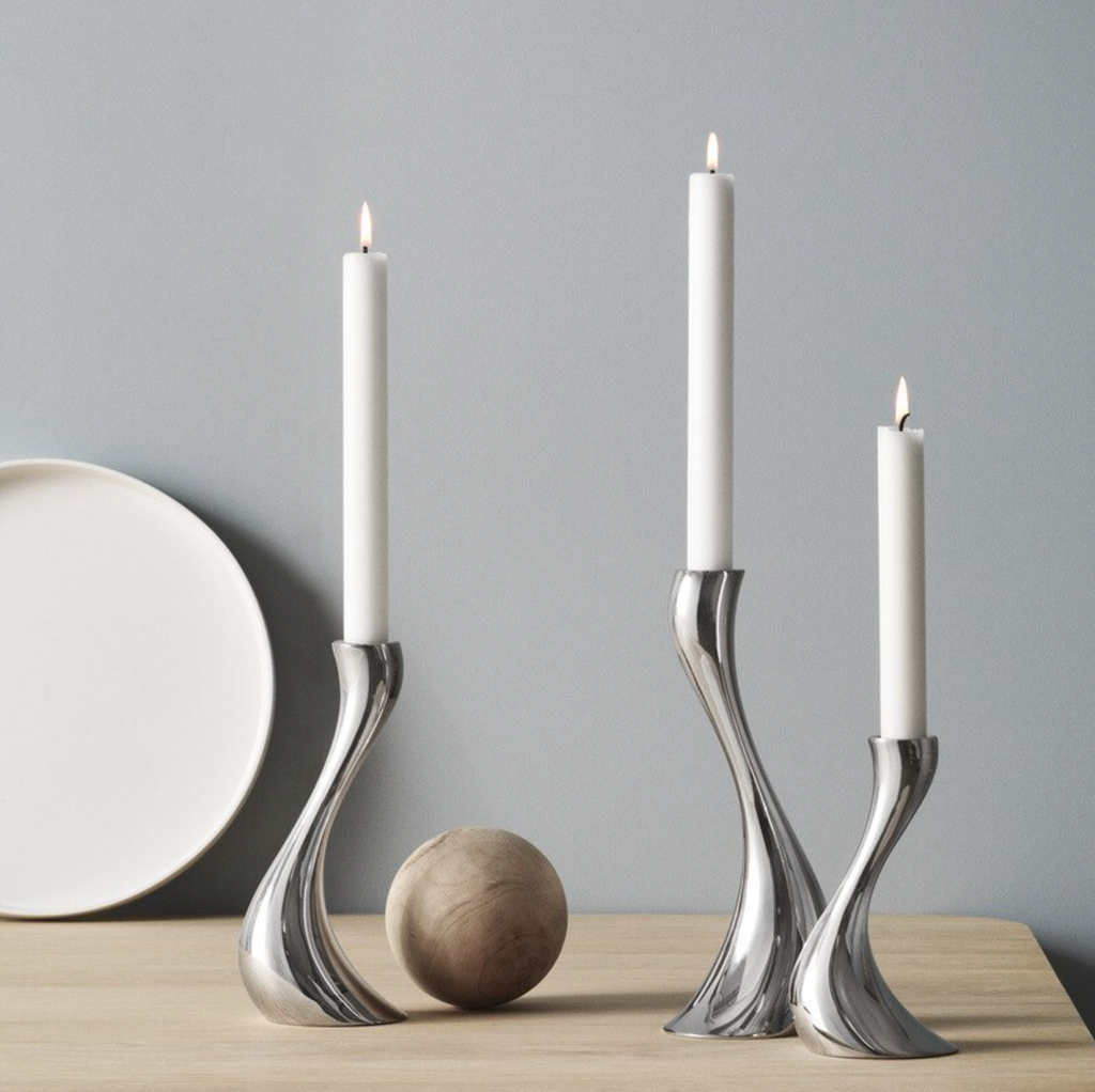 Chrome Wave Candle Holders - Final Sale