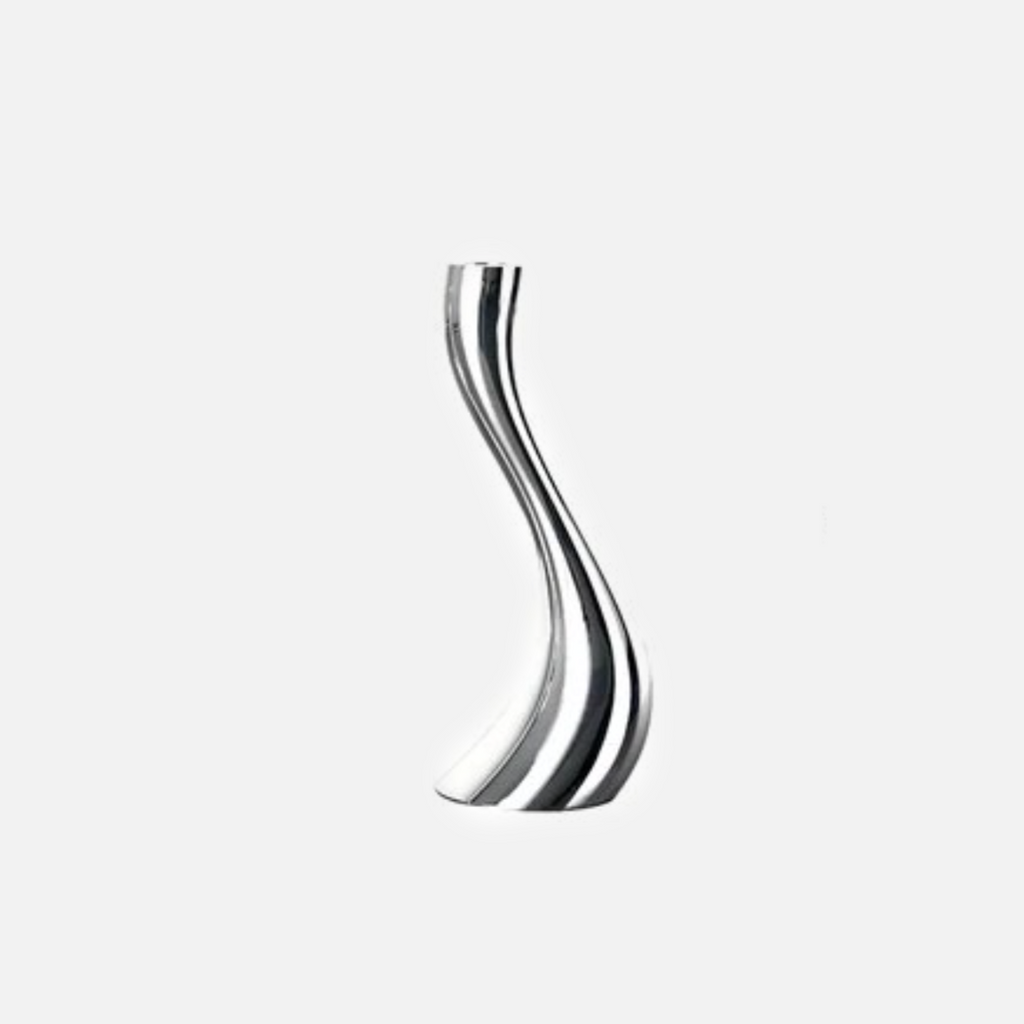 Chrome Wave Candle Holders