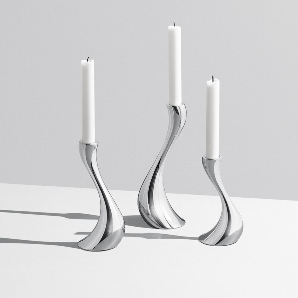 Chrome Wave Candle Holders - Final Sale