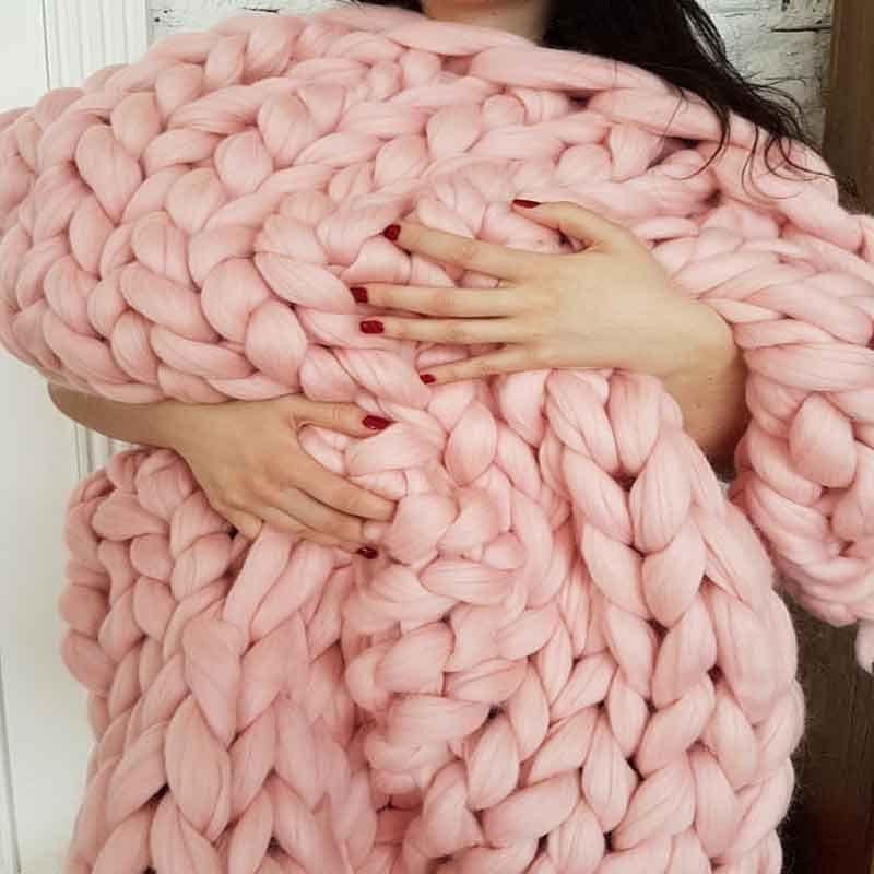 CozyCloud Knit Throw MistyRose