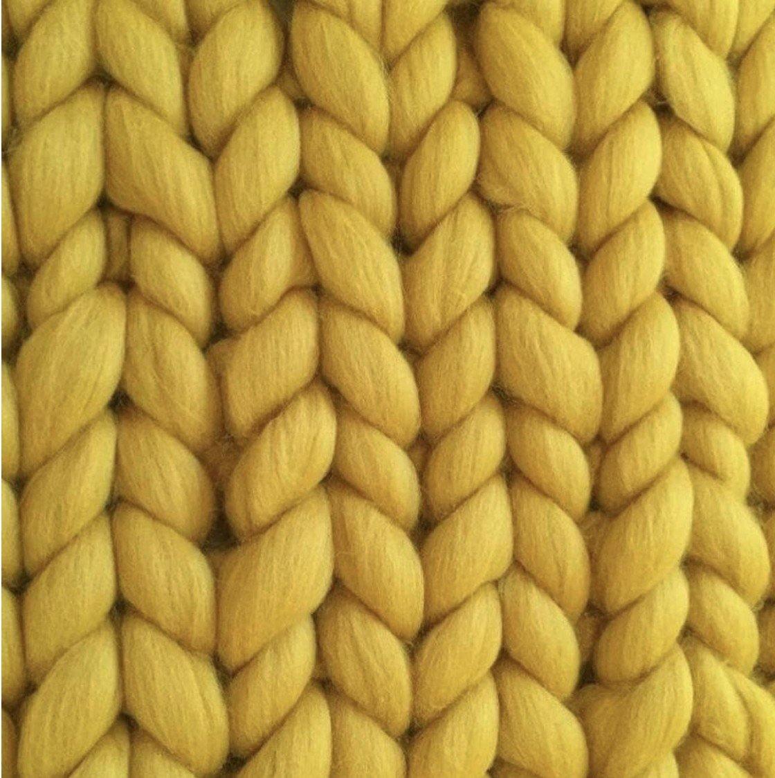 CozyCloud Knit Throw Goldenrod