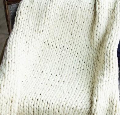CozyCloud Knit Throw Ivory