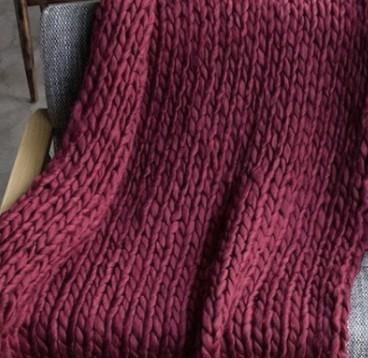 CozyCloud Knit Throw Maroon