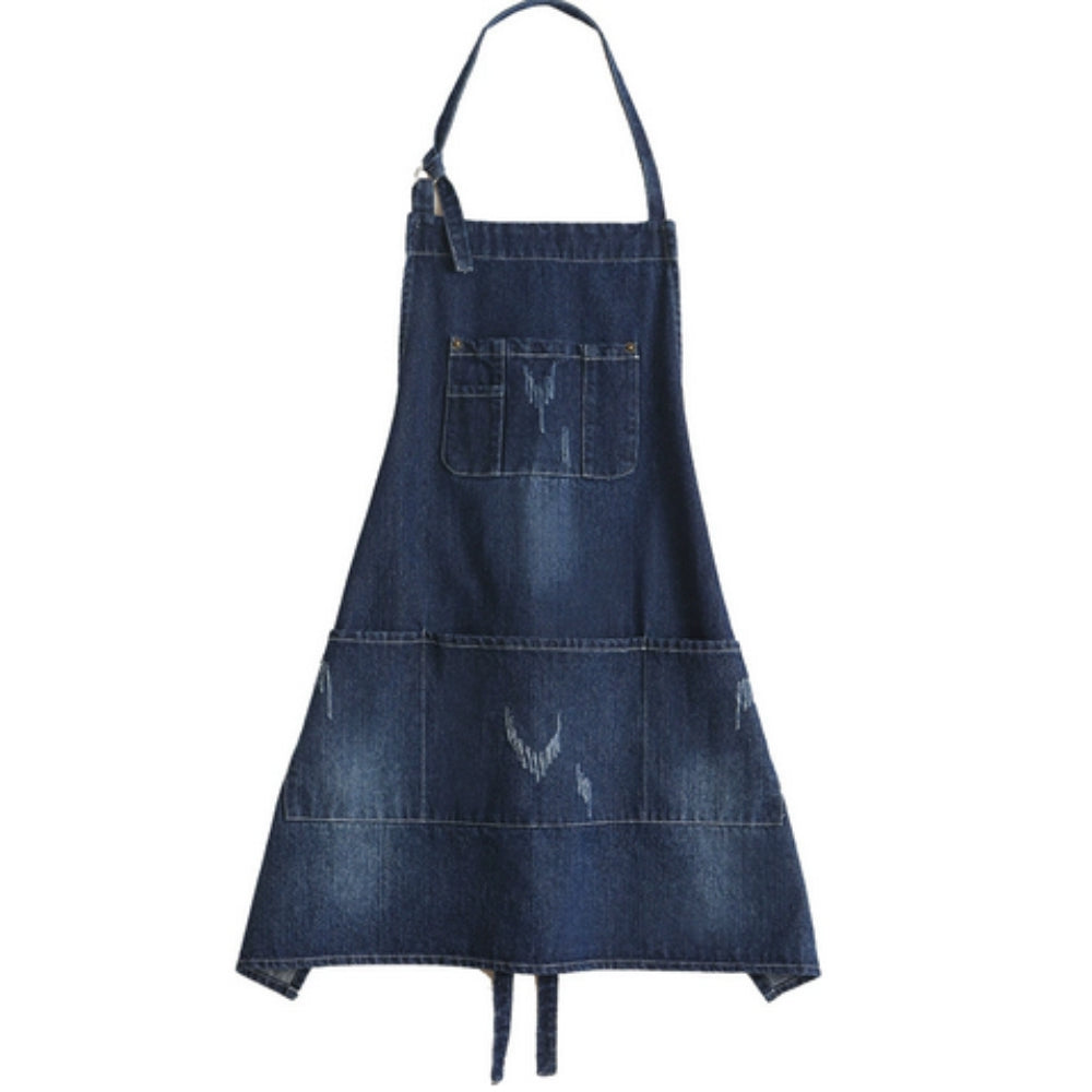Classic Blue Denim Pocket Apron Midnight Denim